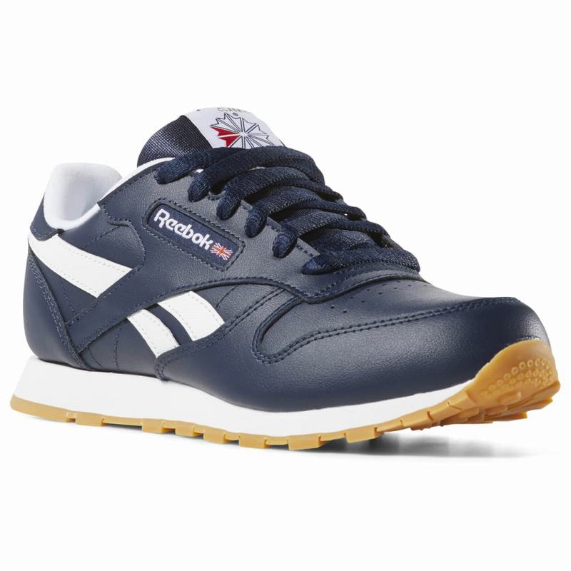 Tenisi Reebok Classic Leather Baieti Bleumarin/Albi Romania DP4367WR